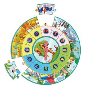 Quality Large Pieces Round Jigsaw Puzzles Biological Learning About Nature Change wholesale