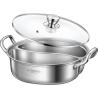 Buy cheap Hot Sale 28cm Induction Cooking Pot Cookware 304 Stainless Steel Hot Pot Soup from wholesalers