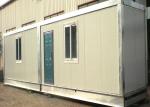 White Living Container House With Three Sliding Windows And Burglar - Proof Door