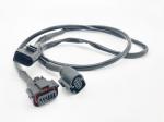 2-12pin Brass Motorcycle Cable Wiring Harness Kits for Custom Automotive