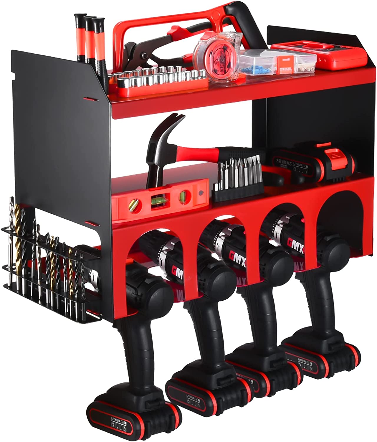 Power Tools Organizer Heavy Duty Wall Mounted Storage Rack Plastic Type Electric Drill