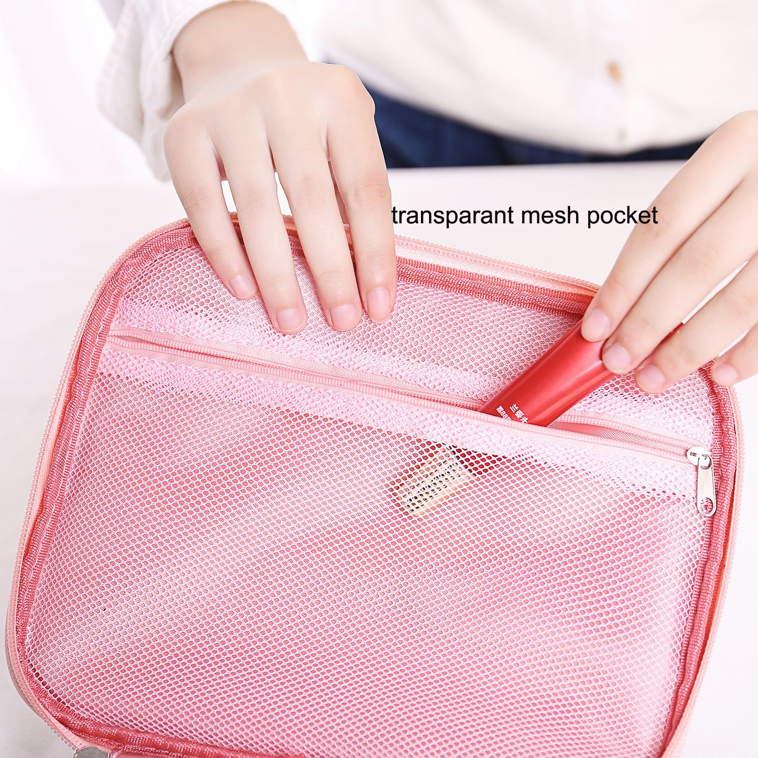 Flamingo Fabric Gym Toiletry Bag Machine Washable Popular Tear Resistant