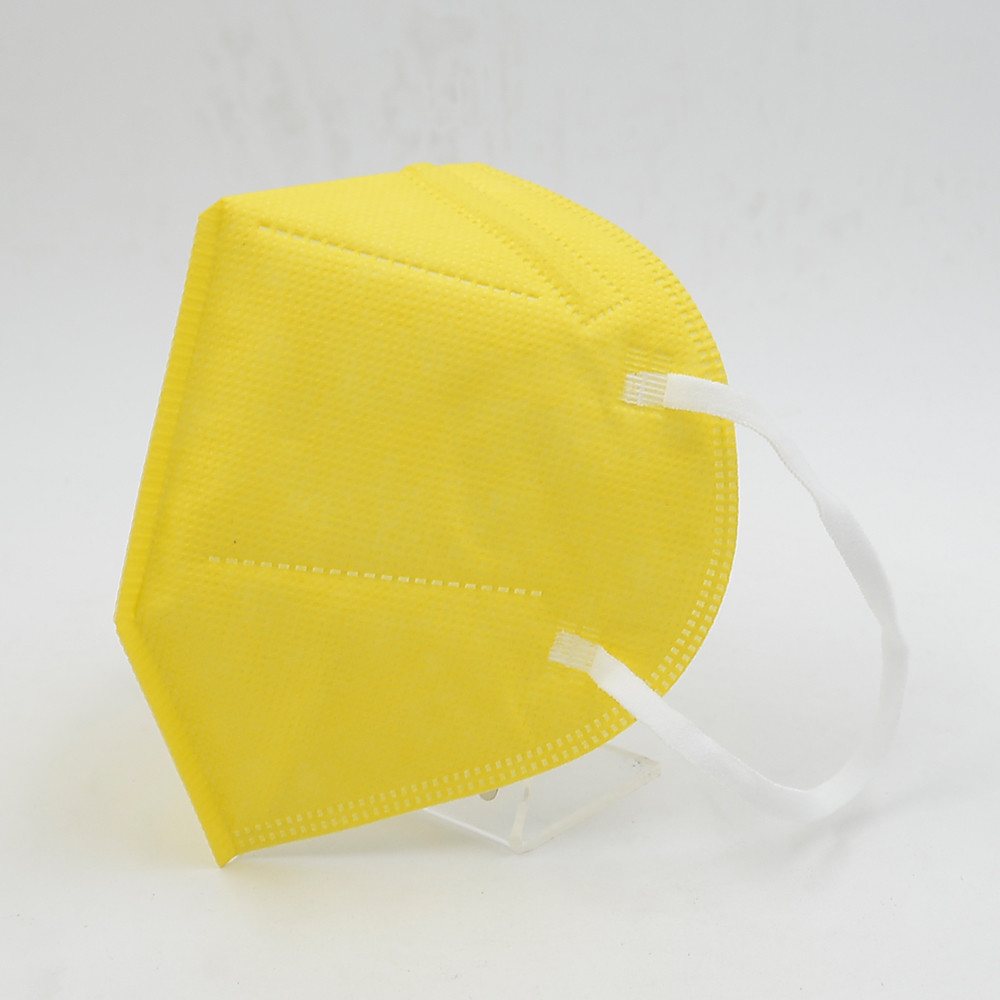5 Ply KN95 Melt Blown Yellow Disposable Non Woven Face Mask