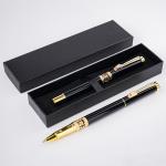 Chinese Style Metal Business Stationery Set Hollow Out Dragon Head Roller Ball