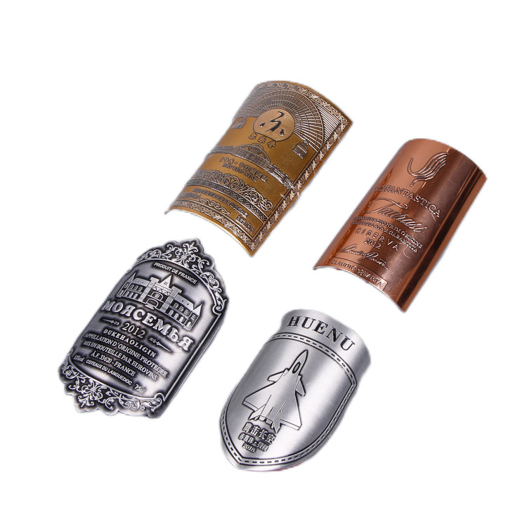 Wine Bottle Gold Red Wine Label Perfume Bottles Metal Sticker With Your ODM Design Printed Color Pantone color Waterproof