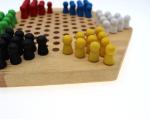 Chinese Checkers Educational Board Game Hexagon Wooden Chess Board For Adults
