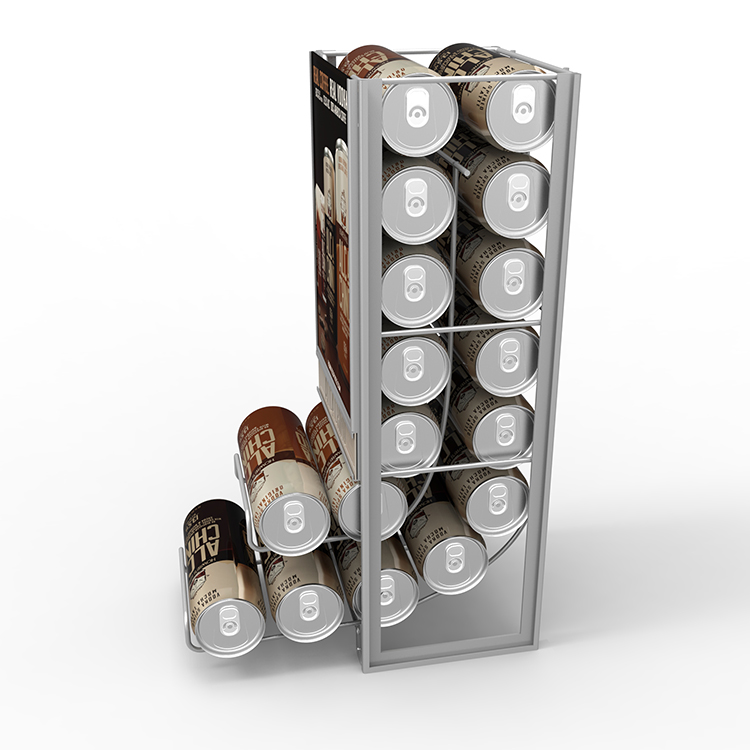 Customized Countertop Metal Wire Display Stand Canned Coffee Display Rack Dispenser for Supermarket
