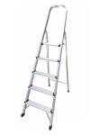 5 Steps Easily Carried Household Foldable Aluminum Step Ladder