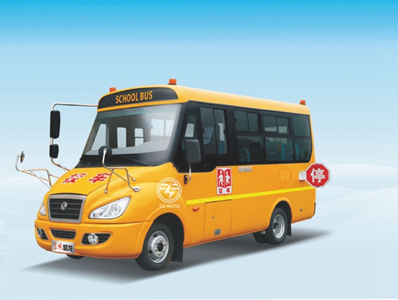 Engine Capacity 4L Dongfeng 19Seat Student Safety Car Yellow School Bus For Child