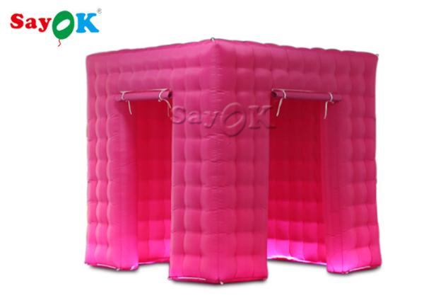 Event Booth Displays Square Double Middle Door Video Inflatable Photo Booth With