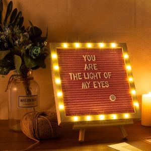 Quality Pink LED Lights Message Felt Letter Board 10X10 With Stand Letters And Numbers wholesale