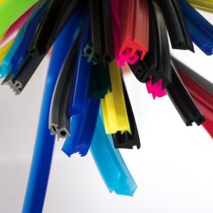 Quality 70 Shore A Silicone Rubber Sealing Strip Black Weather Stripping For Doors wholesale