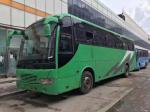 51 Seats 2010 Year Yutong Used Tour Bus Front Engine Green Two Slide Doors