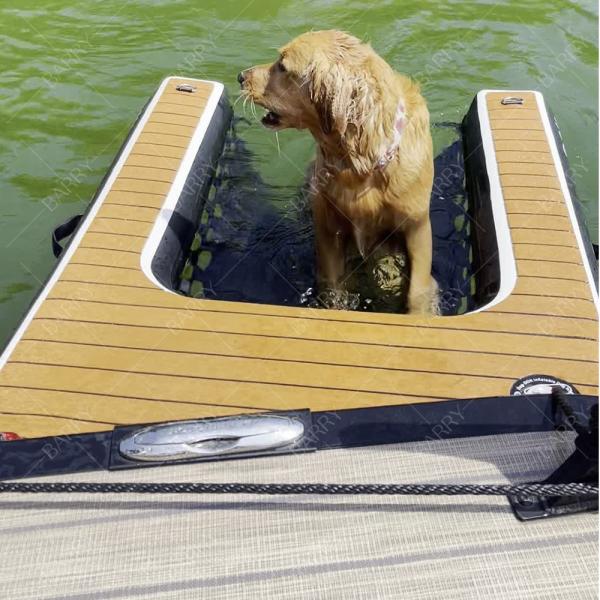 Cheap Custom LogoInflatable Boat Dog Ladder Climb Ramp Platform Inflatable Water Ramp For Dog for sale