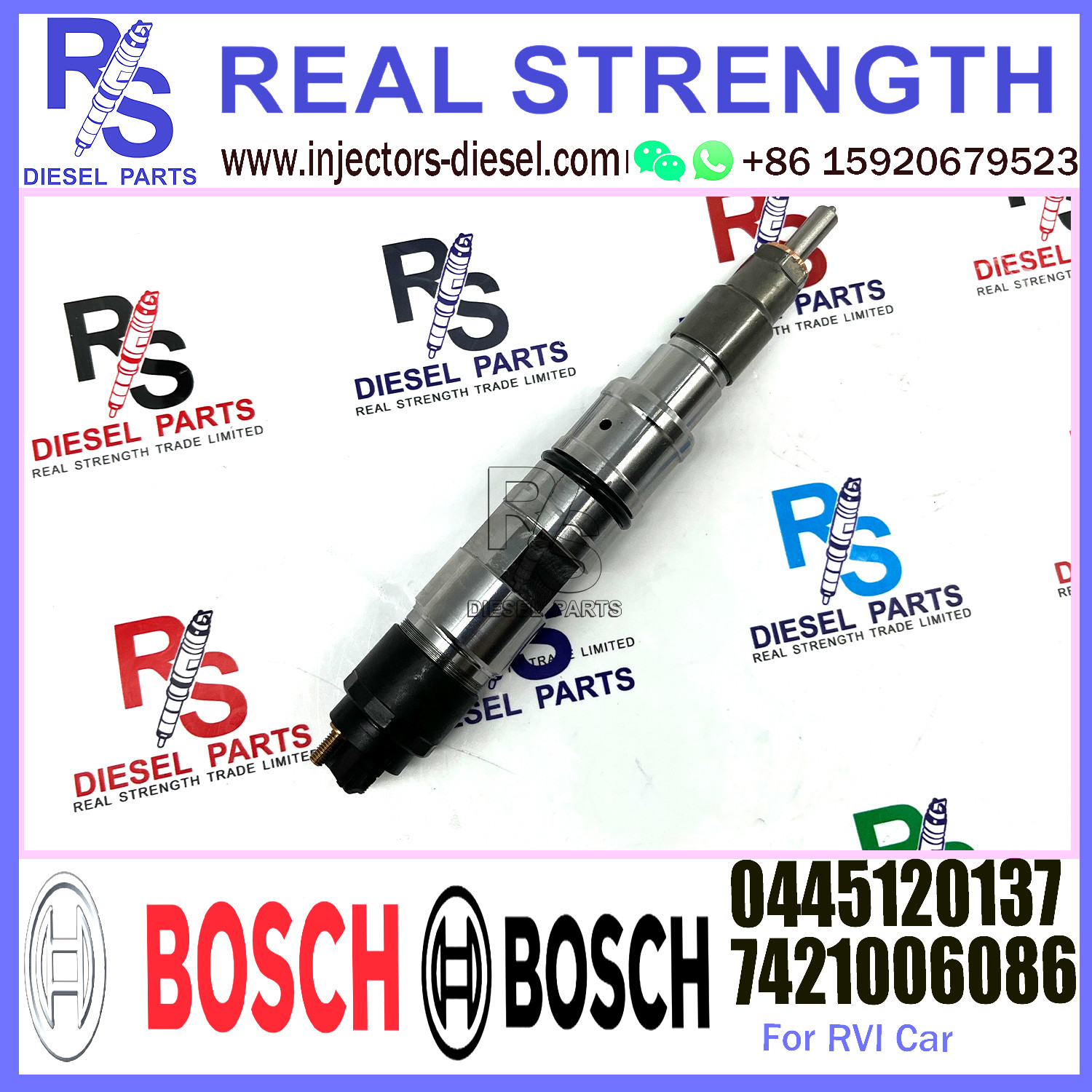 Diesel Common Rail Fuel Injector 0445120136 7421006086 0445120137 For RVI Engine