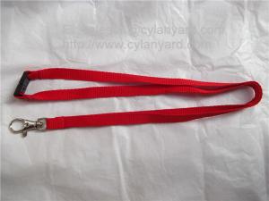 Quality Cheap plain polyester neck strap lanyards, blank polyester badge lanyards, wholesale