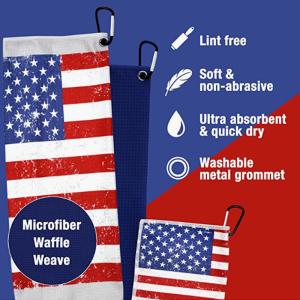 Quality Digital Printed Microfiber Waffle Weave Golf Towel With Custom Logo wholesale