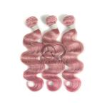 Pink Body Wave Remy Human Hair Bundles Sew In Weave Bundles Brazilian Bundle