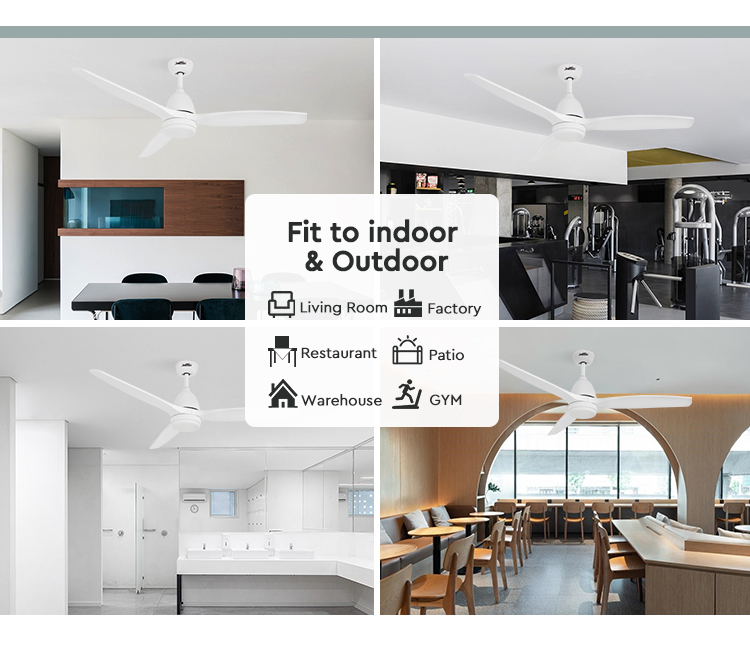 3 ABS Plastic Blades LED Ceiling Fan with Lighting Solutions and Circuitry Design