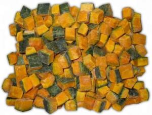 Quality Grade A IQF Frozen Food , Individual Quick Freezing Pumpkin Dice / Slice wholesale