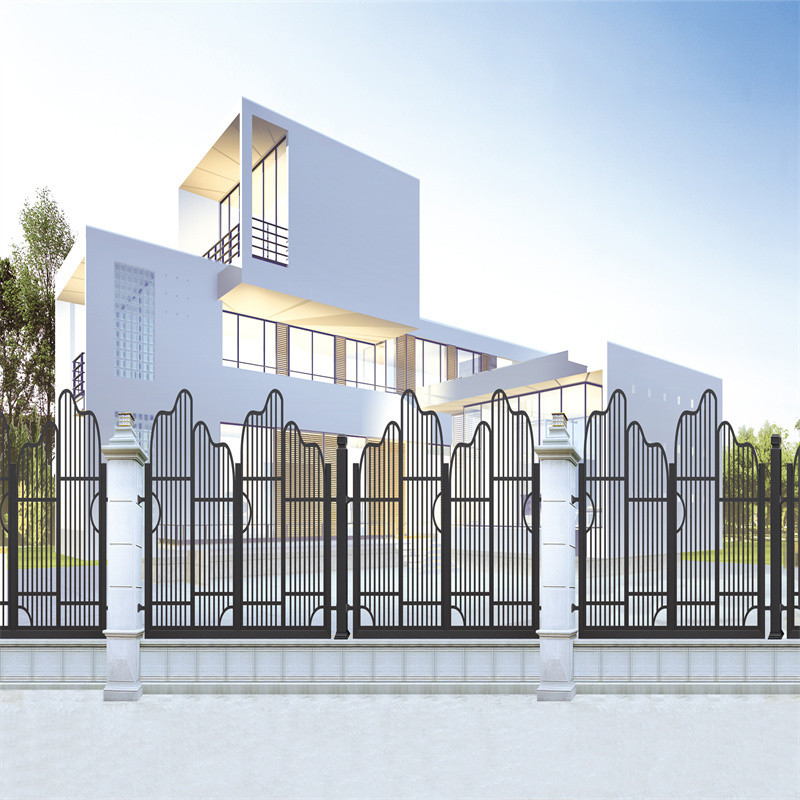 Black Balustrades Handrails Customized Home Garden Fencing