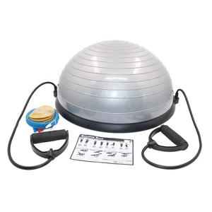 Quality Multiple Uses Gym Half Balance Ball With Pump 2 Removable Resistance Bands wholesale