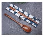 Japanese Style Reusable Wooden Utensils Household Wooden Chopsticks And Spoon