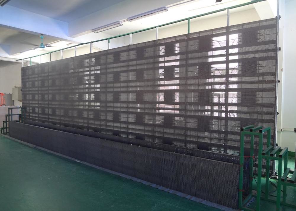 Glass Wall Transparent Led Display Ip65 160 Degree With 3 X 8mm Pixel