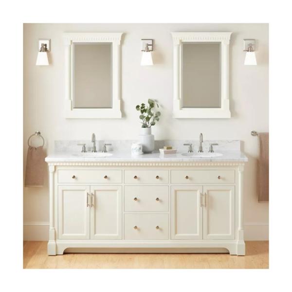 European Antique Free Standing Wall Tile Sink Bathroom Vanity with Sintered