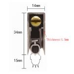 6063 Aluminium Concealed Door Bottom Seal U Shaped For Wooden Door