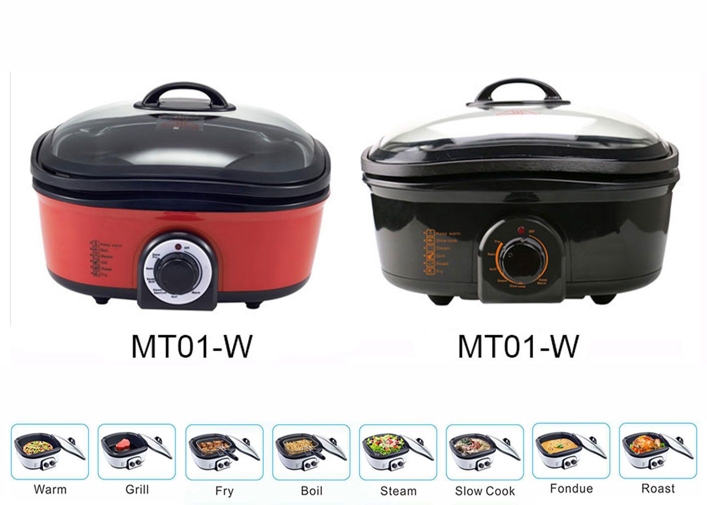 Non Stick Multi Cooker Pressure Cooker Smart Pro Fast Heating 5 Litre Single Dial