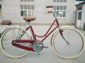 Quality Cheap manufacturer price colorful hi-ten steel 26/28 size elegant retro lady bike with bag for sale made in China wholesale
