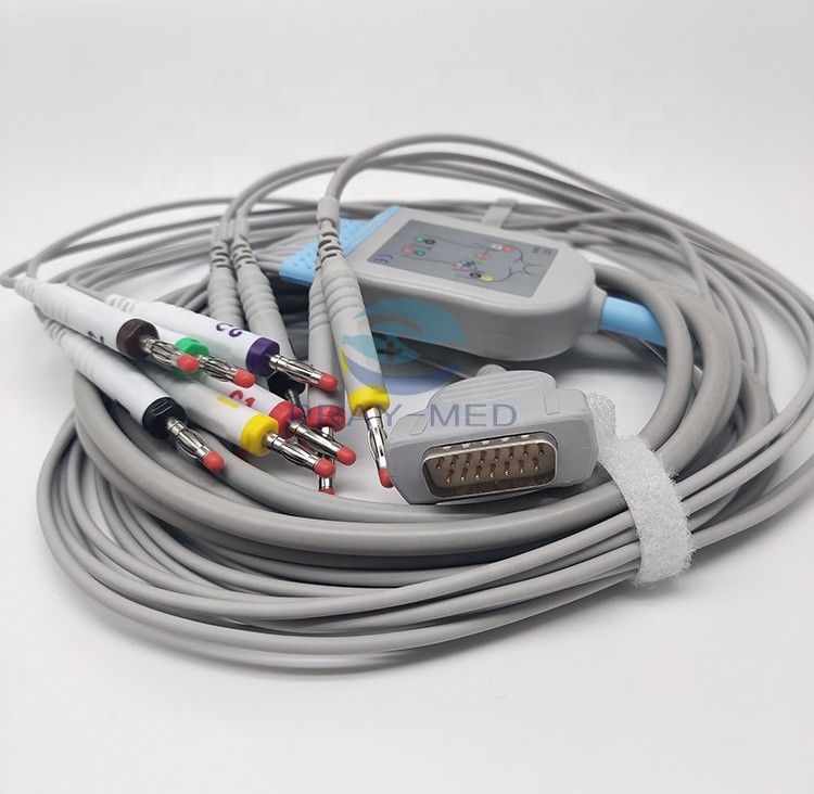 TPU GE Marquette 10 Lead Ekg Cable With Banana 4.0 2029893-001