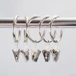 Polished Nickel Round Curtain Ring Stainless Steel Curtain Clip