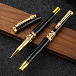 Chinese Style Metal Business Stationery Set Hollow Out Dragon Head Roller Ball
