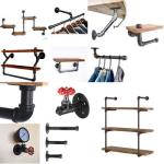 Industrial Pipe Style Rolling Garment Rack