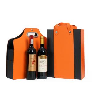 Quality Wine 6 Bottle Shipping Gift Art Leather Gift Box Cardboard wholesale