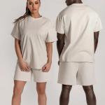 Customized Women Summer 2 Piece Tracksuit Short Set Unisex Sweatsuit Printed