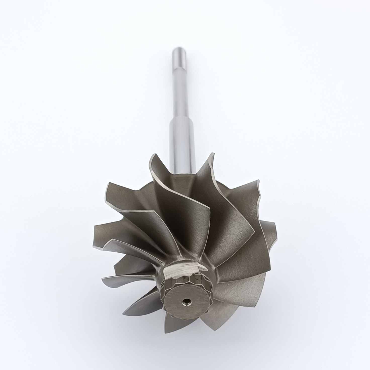 MS-TECH Turbo TD08 Dual Ring Reverse Turbine Wheel Shaft Ind 74.2mm Exd 64.95mm Blades 10 Length151mm