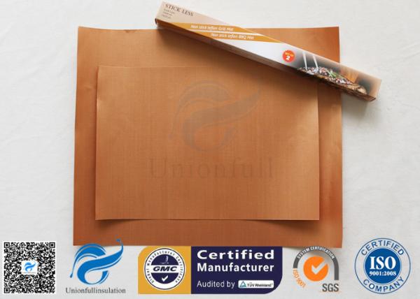 Non Stick Silicone Baking Mat PTFE BBQ Grill Mat Reusable FDA Set Of 2