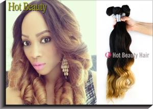 Quality Custom Colored Human Hair Extensions Body Wave Style Tangle Free wholesale