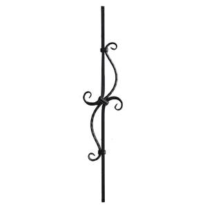 Quality Matte Black Ornamental Iron Handrail Parts Banister Spindles For Courtyard Balconies Railing wholesale