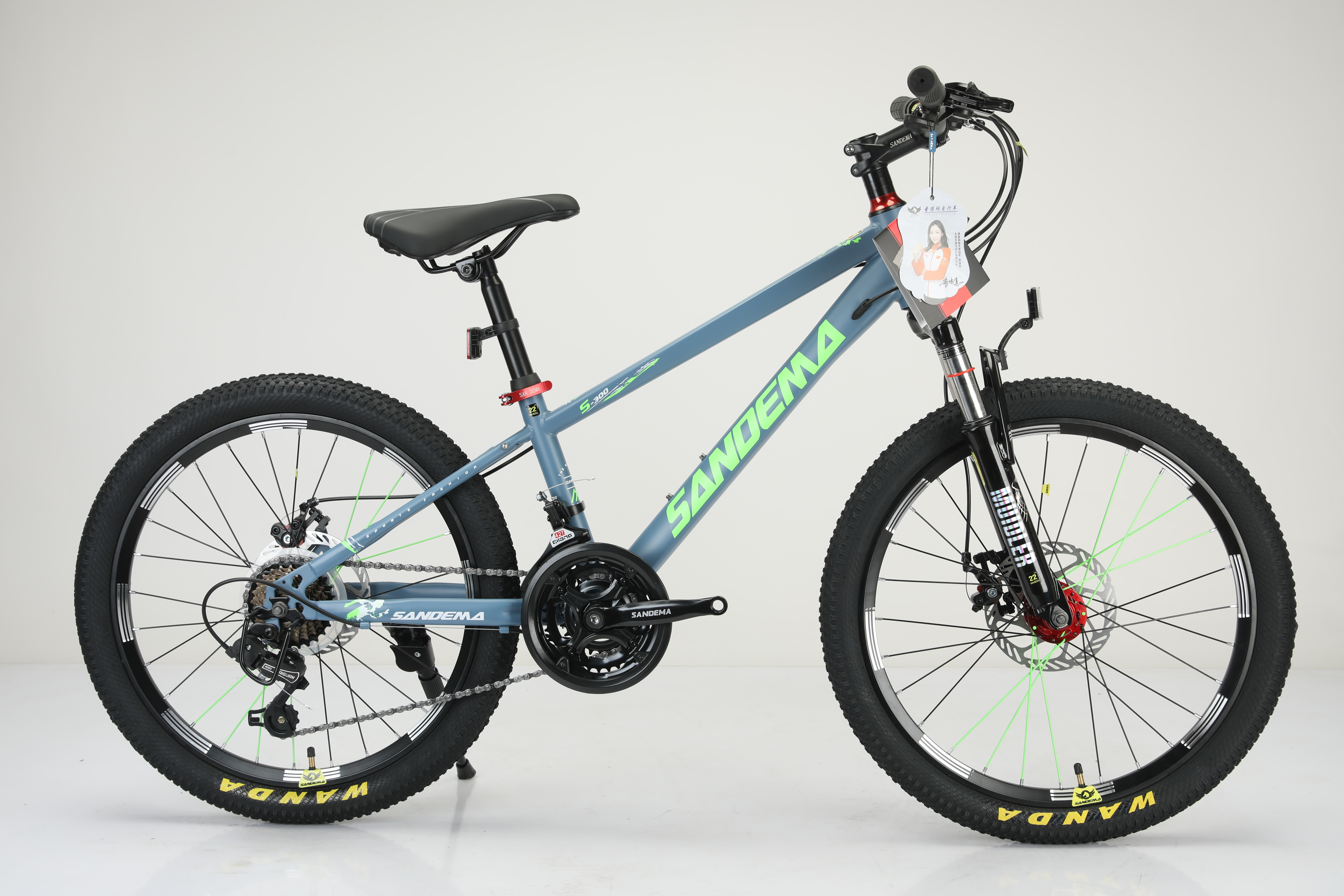 Steel Frame 20 Inch WANDA 20*2.125 Tyre Children Bicycle For Durable 21 Speeds MTB