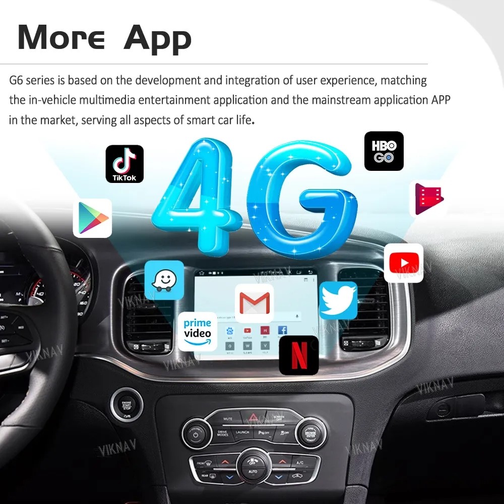For 2015-2019 Dodge Charger Challenger 8.4 Inch Car radio 128G Navigation GPS Multimedia Player Wireless Carplay 4G