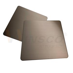 Quality Anti Corrosion Bronze Hairline Stainless Steel AISI 201 304 316 Sheet wholesale
