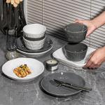 12 Users End Luxury Gold Rim Ceramic Dinnerware Set for Home Hotel School Tea