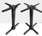 Cast Iron Cross Table bases Black wrinkle powder coated Outdoor bistro table leg