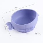 Soft Silicone Children Cartoon Fish Shaped Sucker Bowl Food Grade Silicone