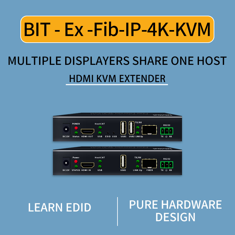 BIT-Ex-Fib-IP-4K-KVM KVM Optical Fiber Extender With 4K Resolution Support