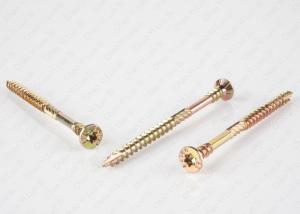 Quality CS Flat Wood Screws Stainless Steel Ribs Knurled Shank Cut Thread wholesale